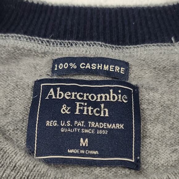 Abercrombie and Fitch men's 100% cashmere Size Medium Quiet luxury preppy cozy - Picture 5 of 7